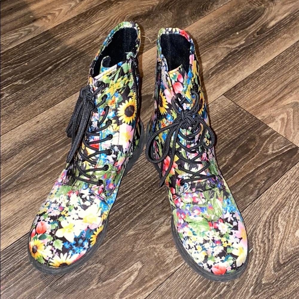 Multi Colored flower boots